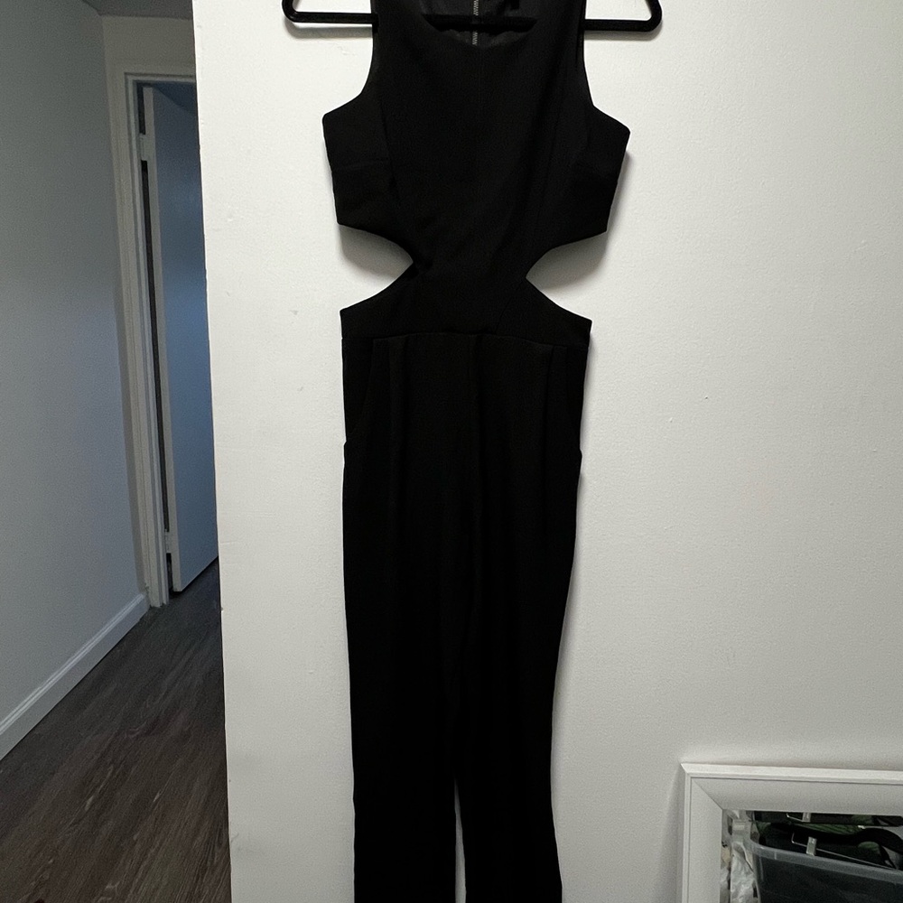 Lucy Paris Black Cut-Out Jumpsuit